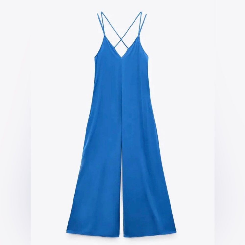 NWT Zara Satin Jumpsuit